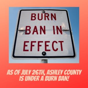 burn ban warning sign